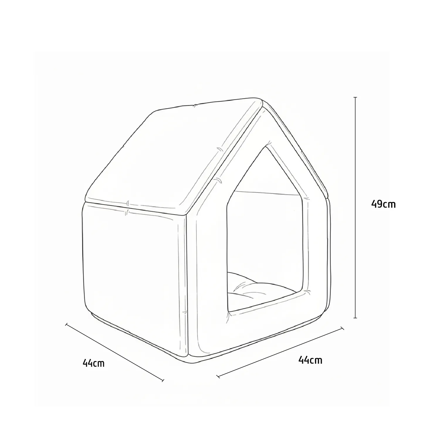Casa Para Mascotas Tela 44x44x49cm Mediano Surtido 3
