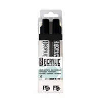 Set Marcador Acrylic - 1.2mm - 2 Blanco/Negro