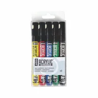 Set Marcador Acrylic - 1.2 Mm - 5 Básicos
