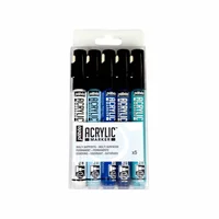 Set Marcador Acrylic - 1.2 Mm - 5 Gama Azul