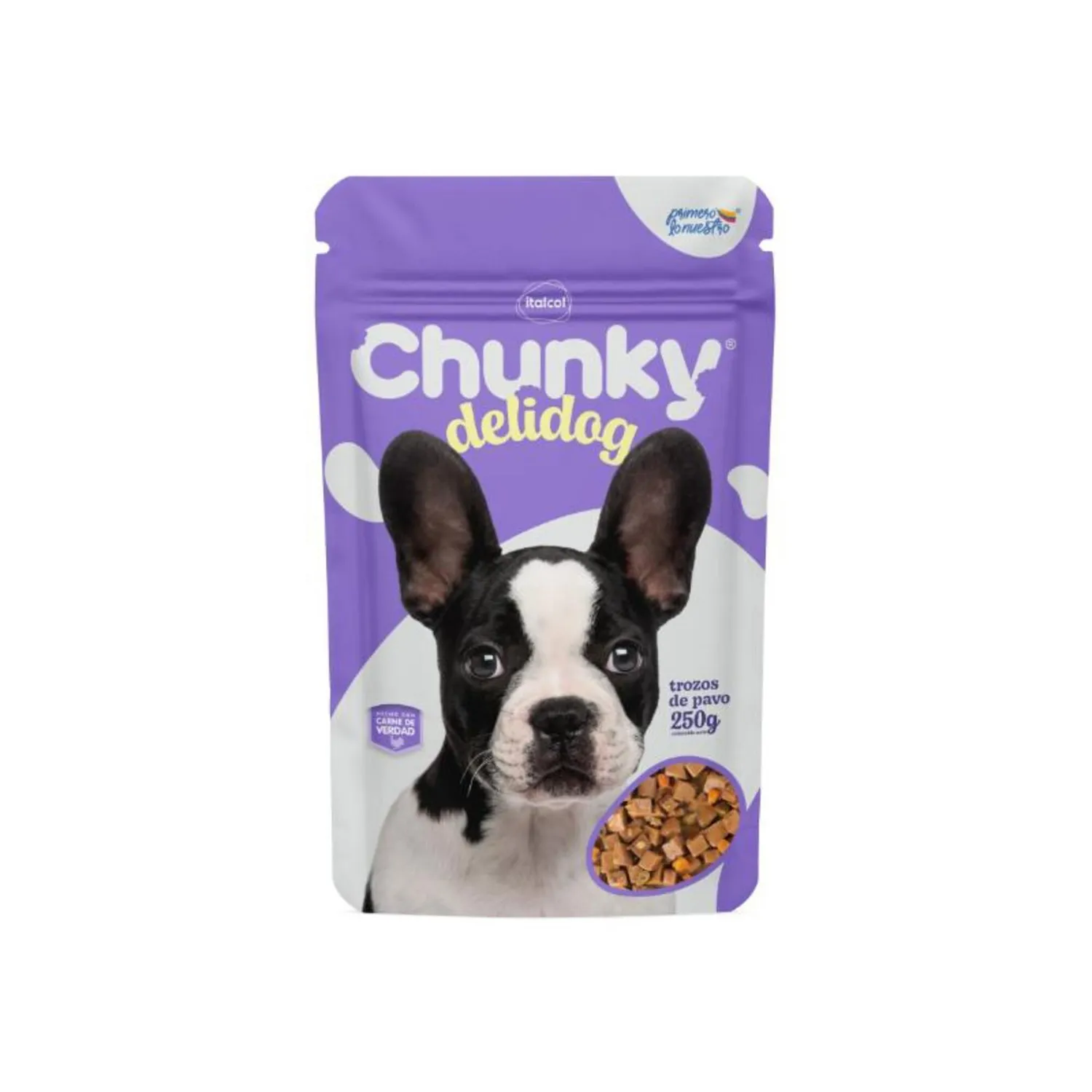 Comida Húmeda Para Perro Deli Dog Trozos Pavo Chunky 250g