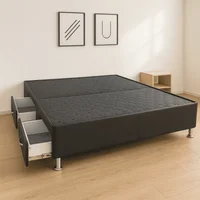 Basecama Con 2 Cajones Ecocuero Negro 120X190