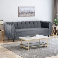 Sofa Paris Tela extra suave 220x75x80 Gris