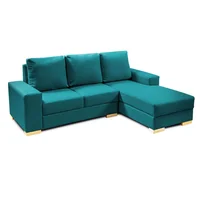 Sofá Esquinero Oslo Anti Rasguños 90x200x150 Turquesa