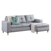 Sala en L Viena 87x135x188 Gris
