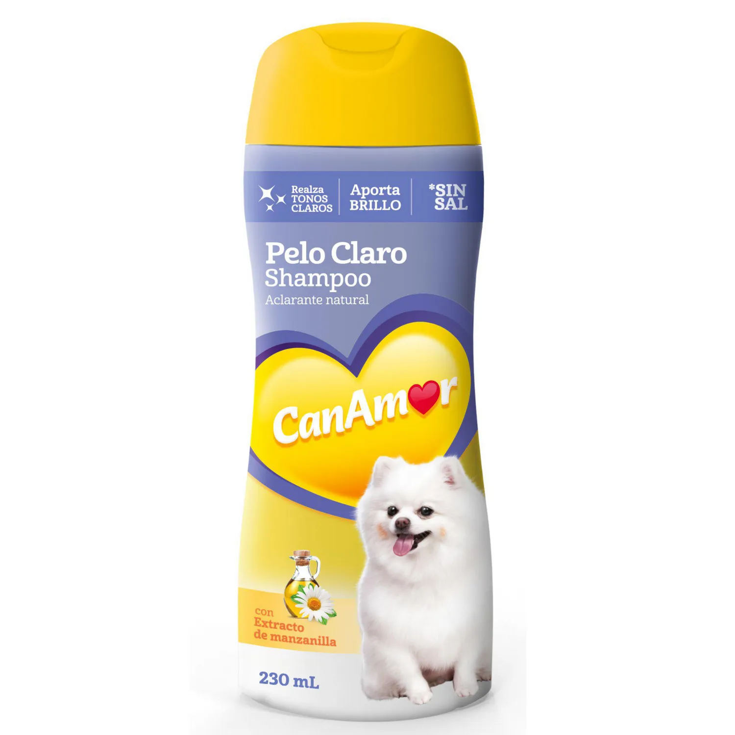 Shampoo Para Perros Pelo Claro Canamor 230ml