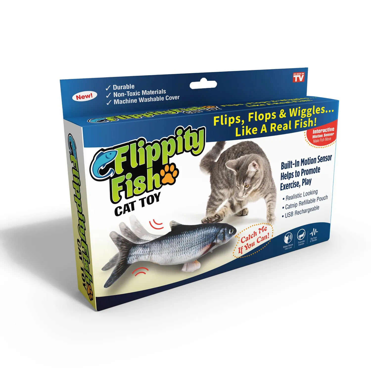 Juguete Para Gatos Flippity Fish Tvnovedades 5