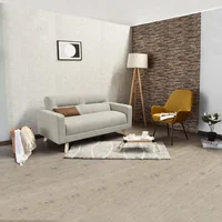 Sofá Barza Taupe + Poltrona Noruega Mostaza