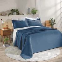 Colcha Londres Azul 280X250 cm + 2 Fundas King
