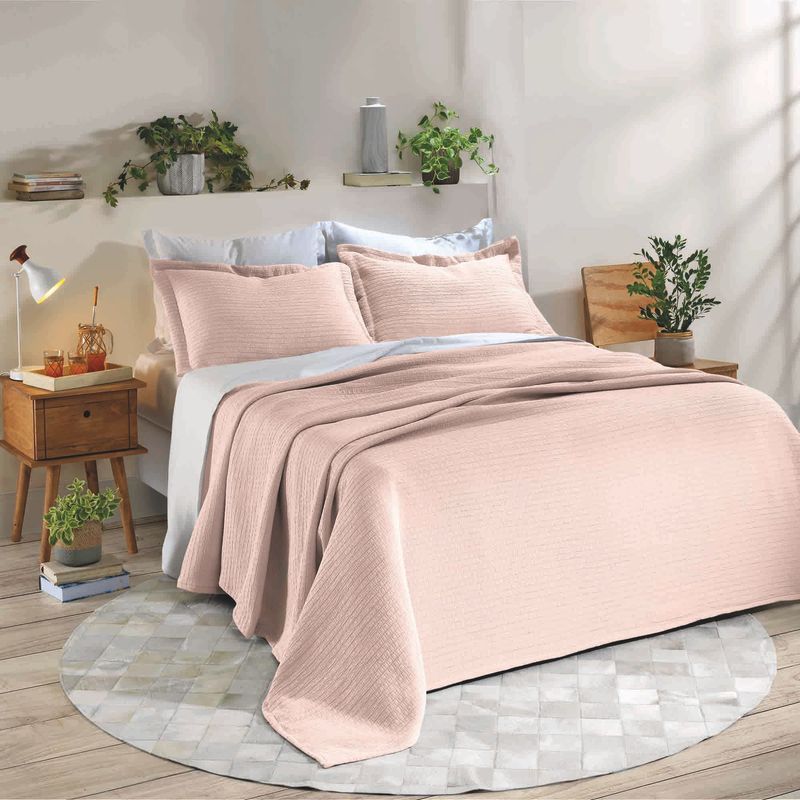 Colcha Londres Rosa 180X250 cm + 1 Funda Sencillo TEXDECOR | falabella.com