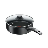 Olla Saltear en Aluminio 24cm 4 Litros Tapa de Vidrio Antiadherente Unlimited Negro Tefal