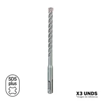 Broca SDS-Plus-5x 3/8x10x12Pulg x3Uds