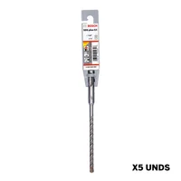 Broca SDS Plus 5 X 1/4 X 4 X 6 Pulgadas X 5 Unidades Bosch