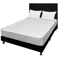 Colchón Doble 140x190 Espumado Macizo + Base Cama Entera + Cabecero + 2 Almohadas