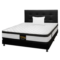 Colchón Sencillo 100x190 Malta + Base Cama Entera + Cabecero + Alm