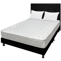 Colchón Queen 160x190 Espumado Macizo + Base Cama Dividida + Cabecero + 2 Almohadas