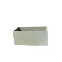 Matera Plástica Rectangular Lisa 100X30X30Cm Concreto