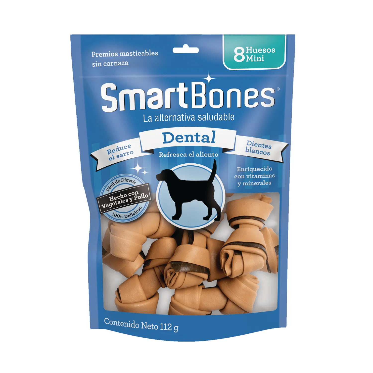 Snack para perro smartbone dental mini 8und