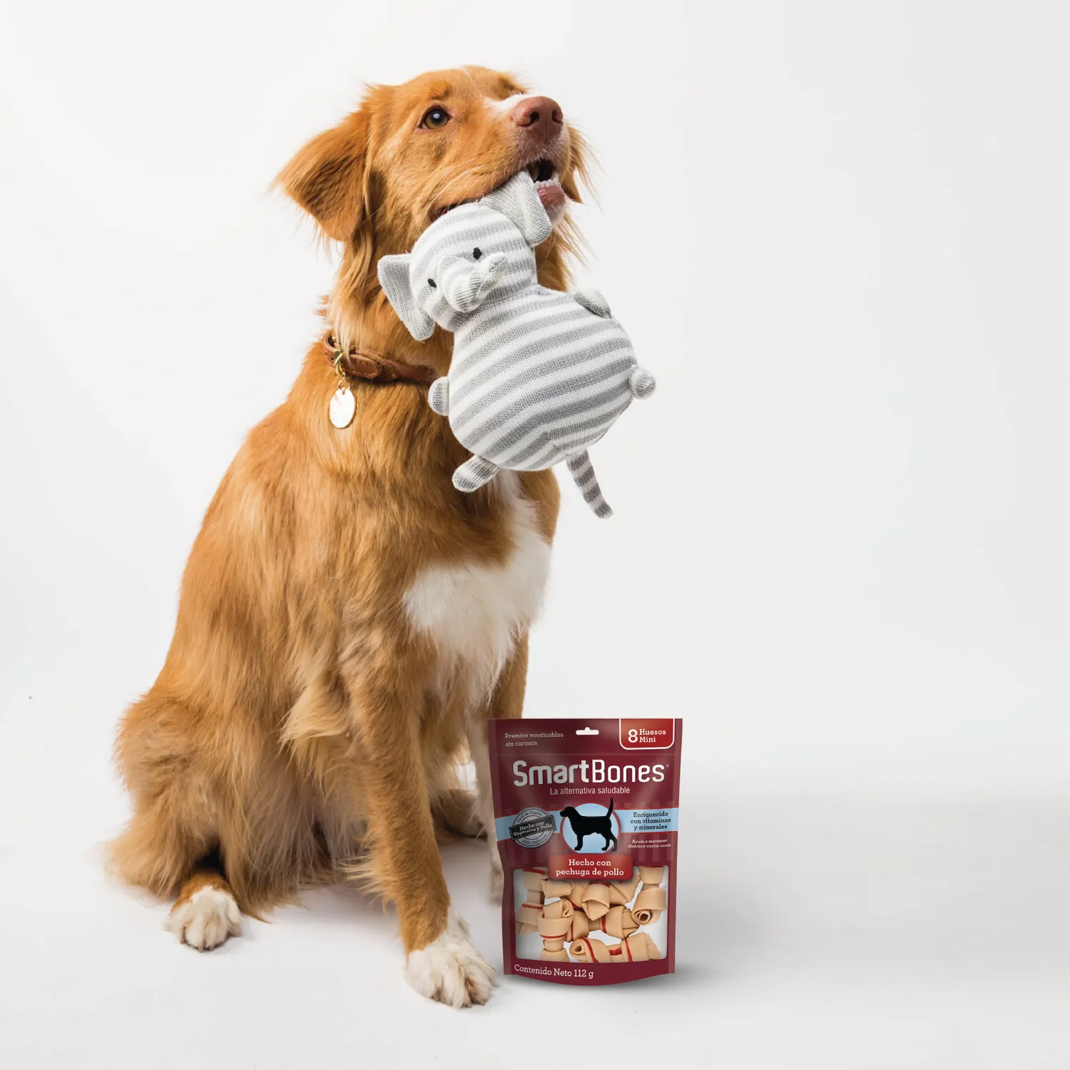 Snack para perro smartbone chicken mini 8und