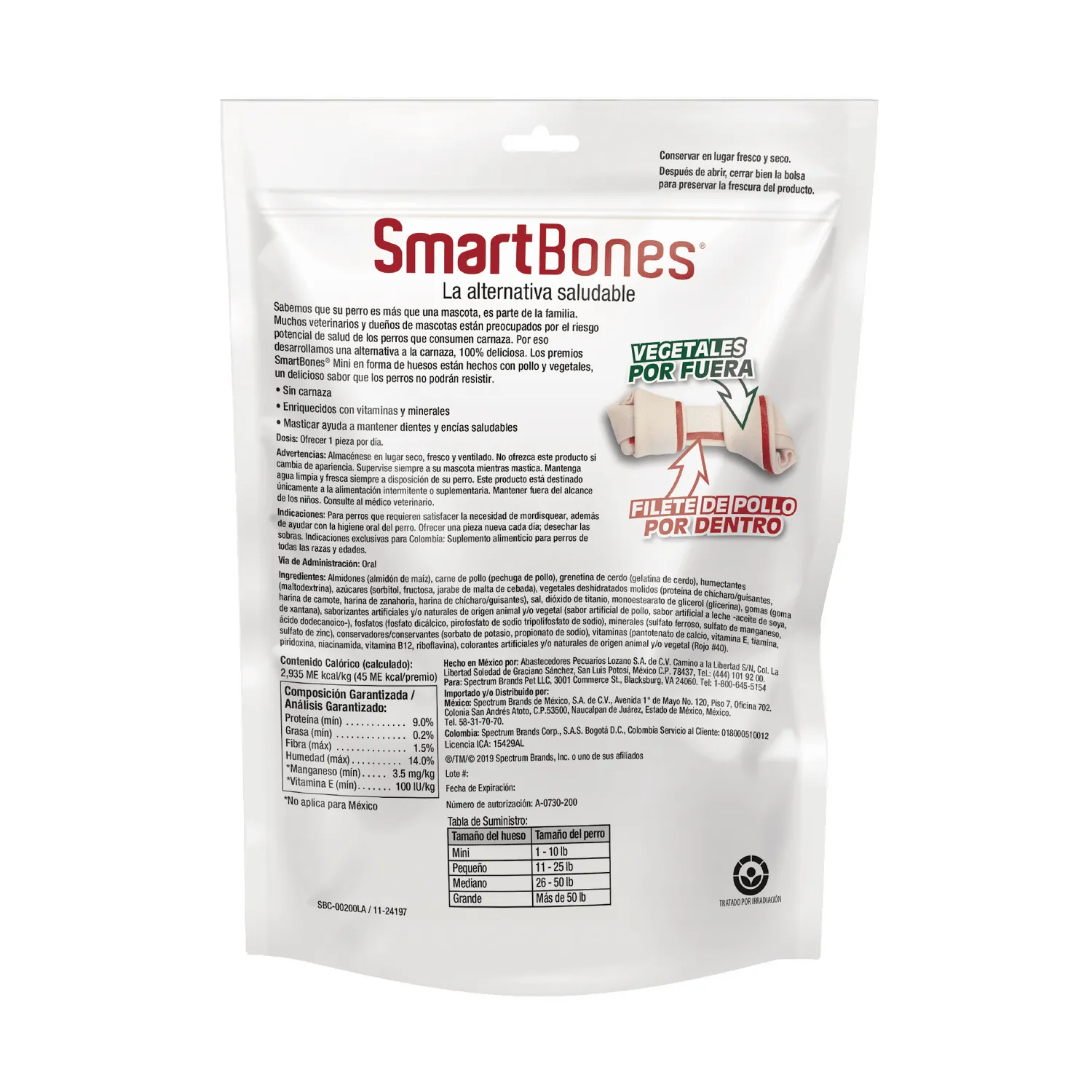 Snack para perro smartbone chicken mini 8und 3