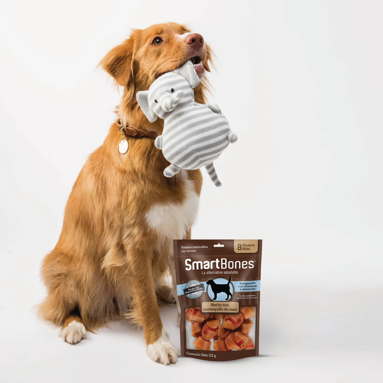 Snack para perro smartbone peanut butter mini 8und