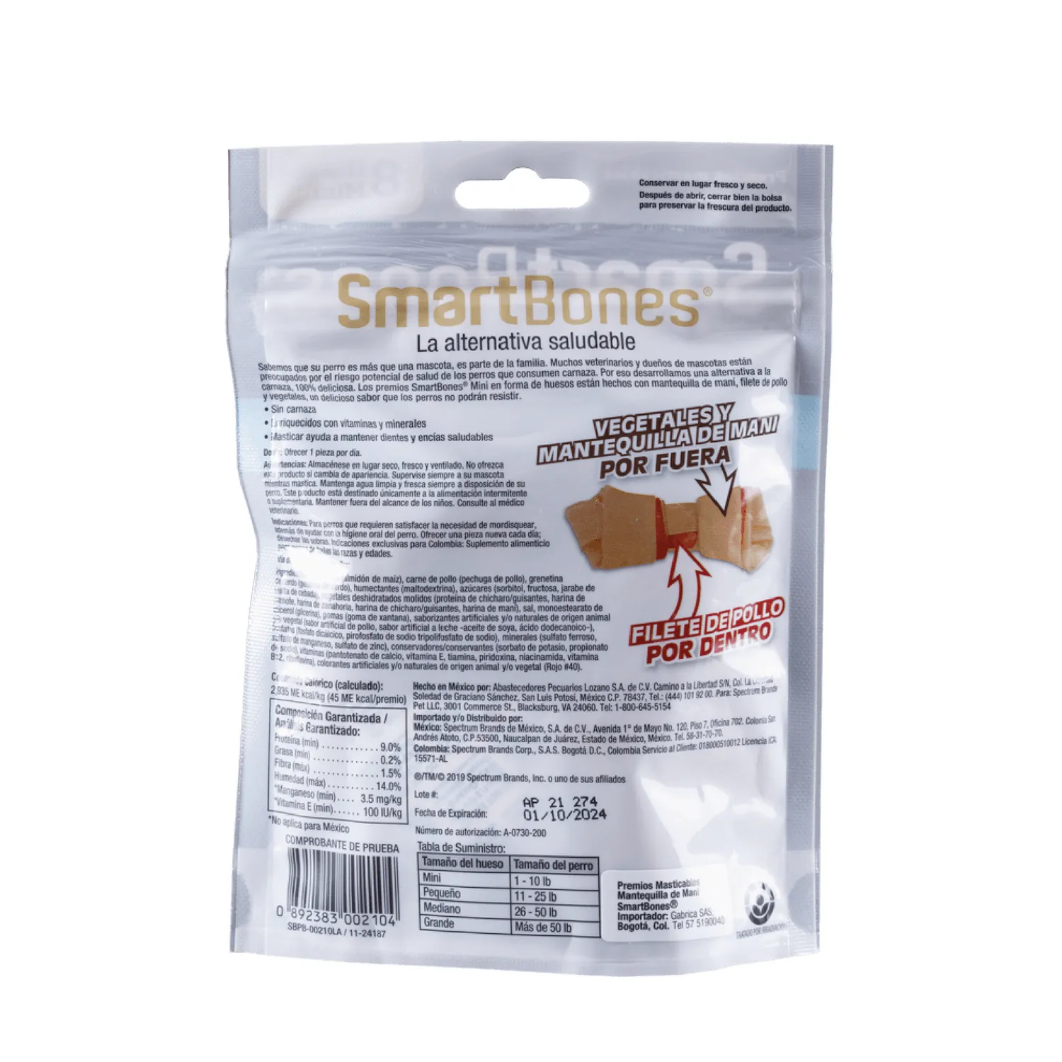Snack para perro smartbone peanut butter mini 8und 3