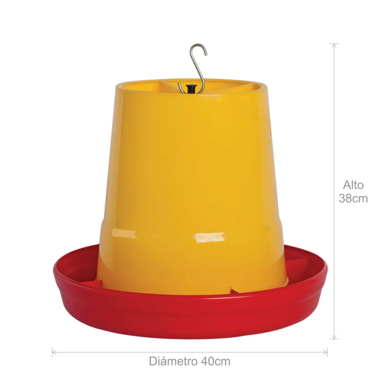Comedero Para Aves Antidesperdicio 12kg Estra Amarillo