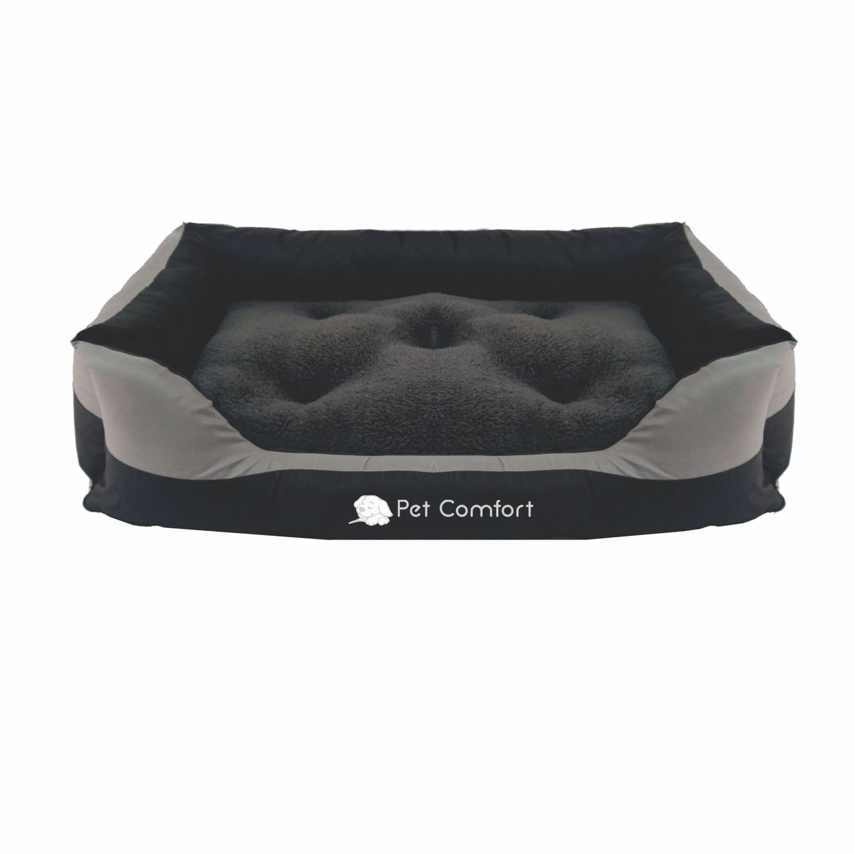 PET COMFORT - Cama Para Perro Touch 105x73x20cm Extra Grande Gris Pet Comfort
