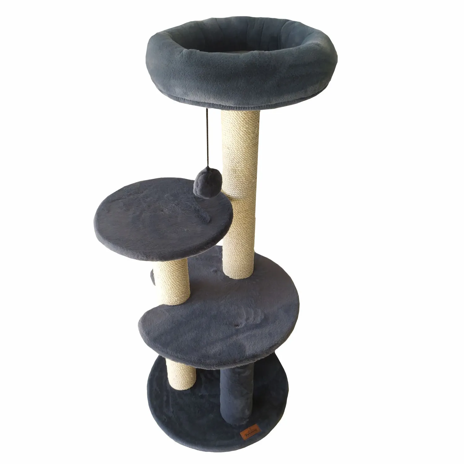 Gimnasio para Gato Círculos 115x50x50cm Extr Gris Petizoos 3