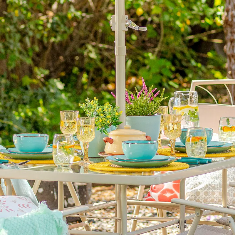 Juego de Vajillas 30 Piezas Puestos Turquesa