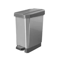 Caneca Plástica 22 Litros 48.12cm Plateado con Pedal