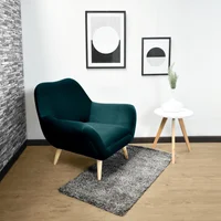 Poltrona Cannes 85x84x78 En Tela Denver Petróleo
