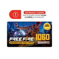 Pin Virtual Freefire 1060 Diamantes