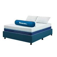 Combo Colchón Semidoble Espuma Multisleep Azul + Base Cama Entera + Almohada