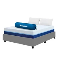 Combo Colchón Enrollado Doble Espuma Multisleep Gris + Base Cama Entera + Almohada