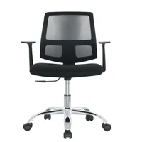 Silla Oficina Galapa Base Cromo 100X44X62 Negro