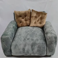 Sofá Sencillo Para Mascota 100X70X70Cm Extra Grande Gris Malupets