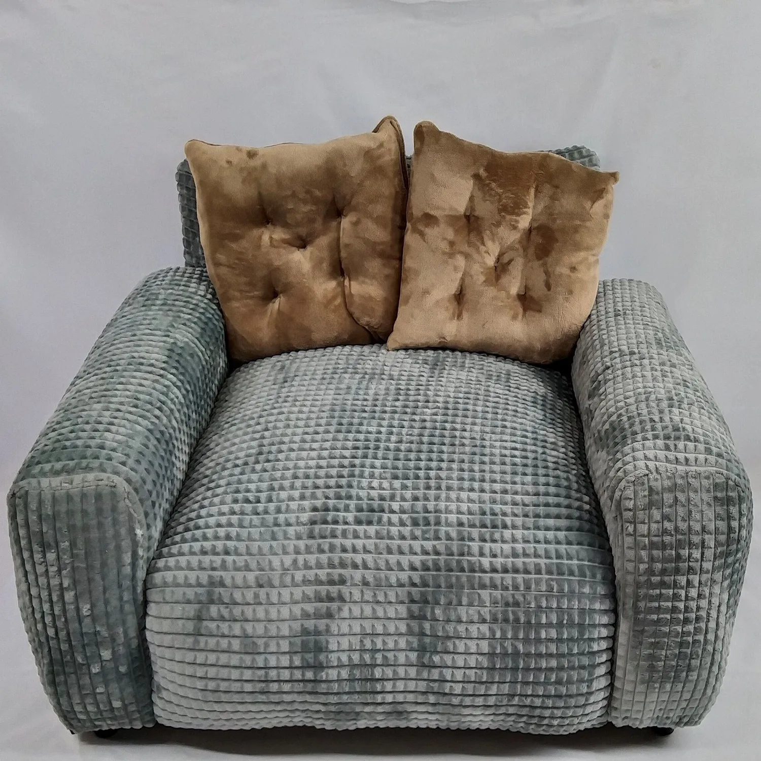 Sofá Sencillo Para Mascota 100X70X70Cm Extra Grande Gris Malupets