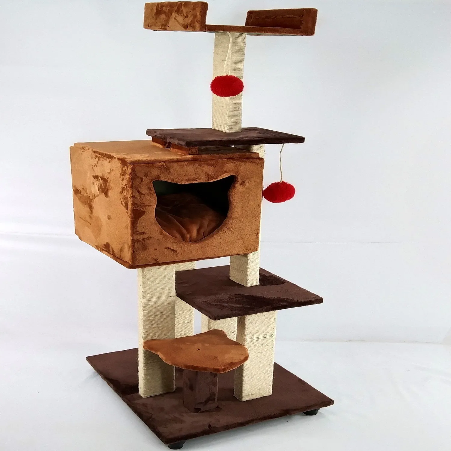 Gimnasio Para Gatos 60X50X150Cm Mediano Caramelo