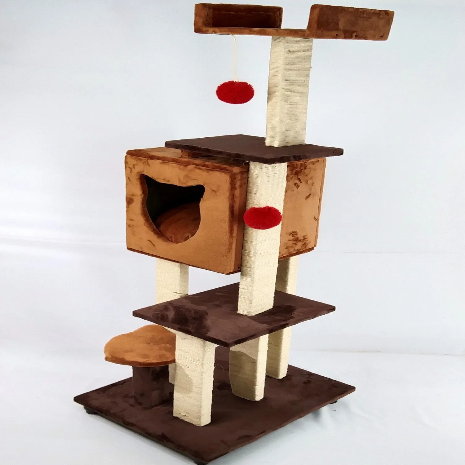 Gimnasio Para Gatos 60X50X150Cm Mediano Caramelo 3