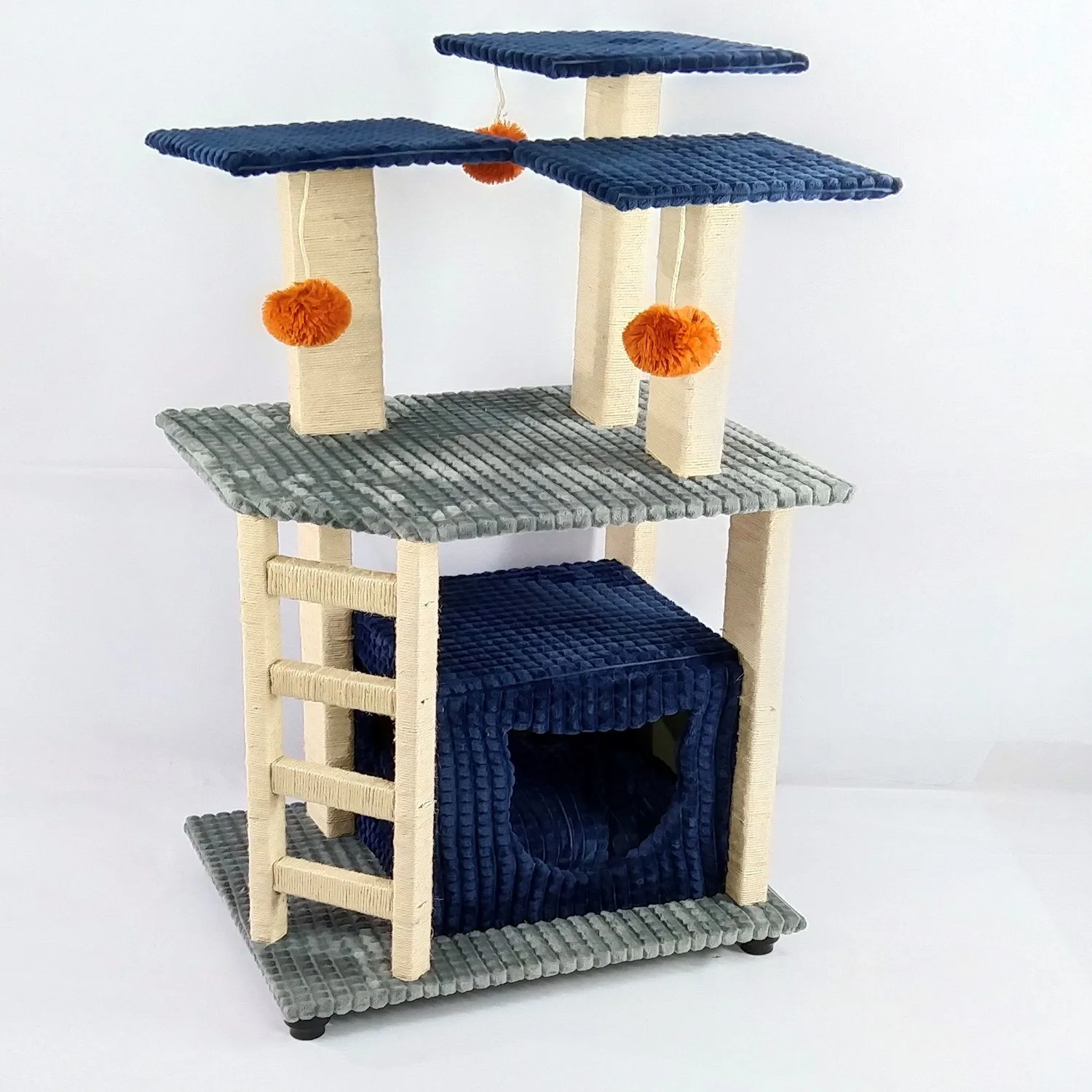 Gimnasio Para Gatos Escalera 50X60X113Cm Mediano Gris