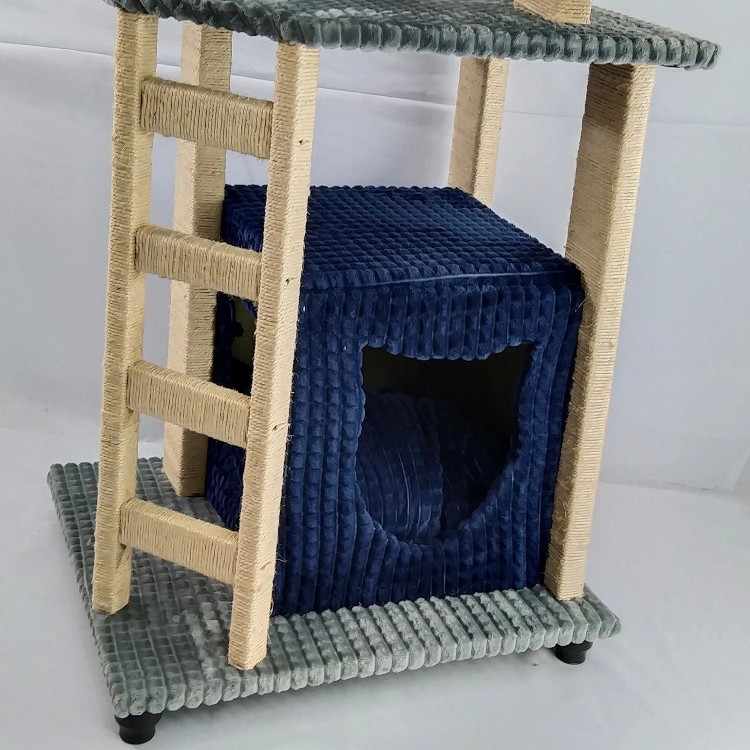 Gimnasio Para Gatos Escalera 50X60X113Cm Mediano Gris 3