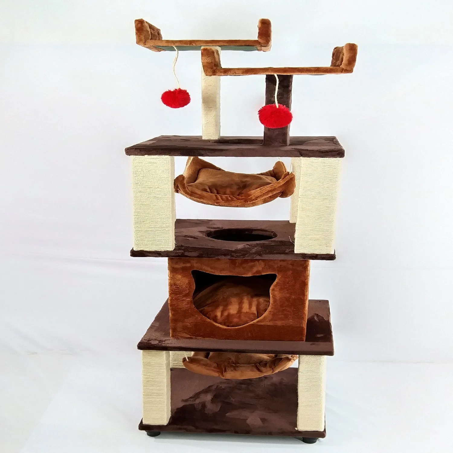 Gimnasio Para Gatos 50x50x158cm Mediano Caramelo