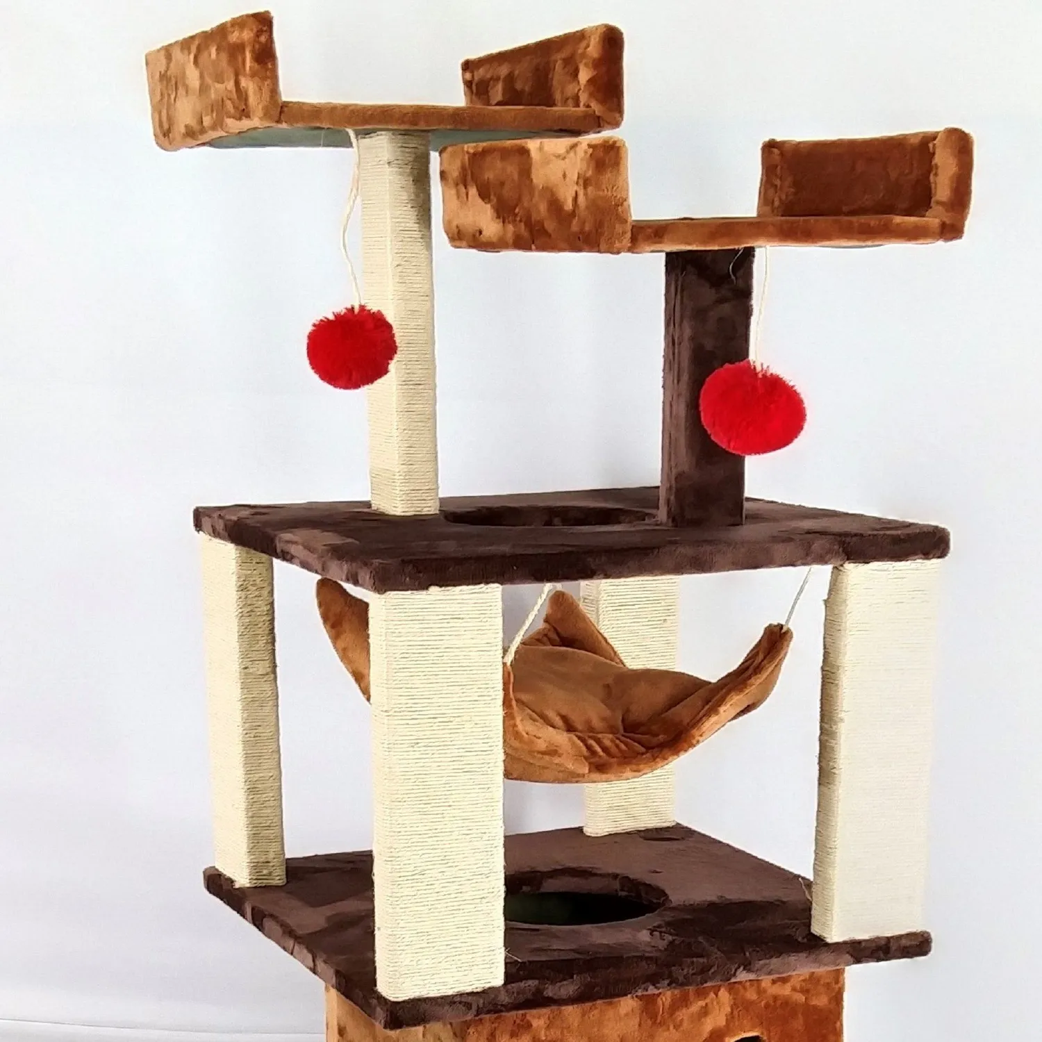 Gimnasio Para Gatos 50x50x158cm Mediano Caramelo 4