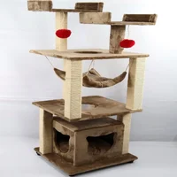Gimnasio para Gatos Beige Mediano 50x50x152 cm