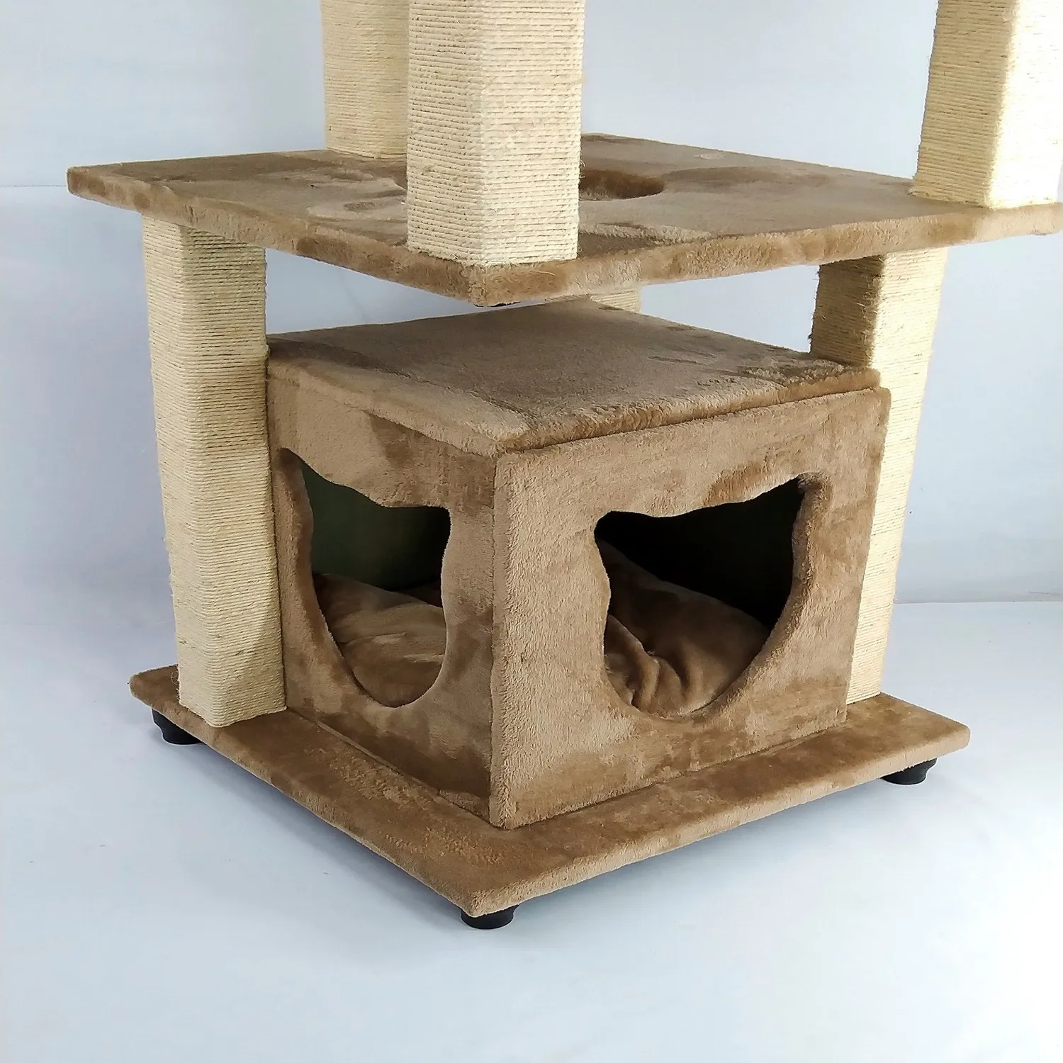 Gimnasio para Gatos Beige Mediano 50x50x152 cm 3