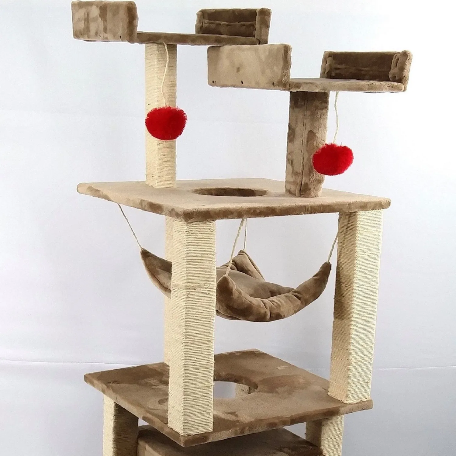 Gimnasio para Gatos Beige Mediano 50x50x152 cm 4