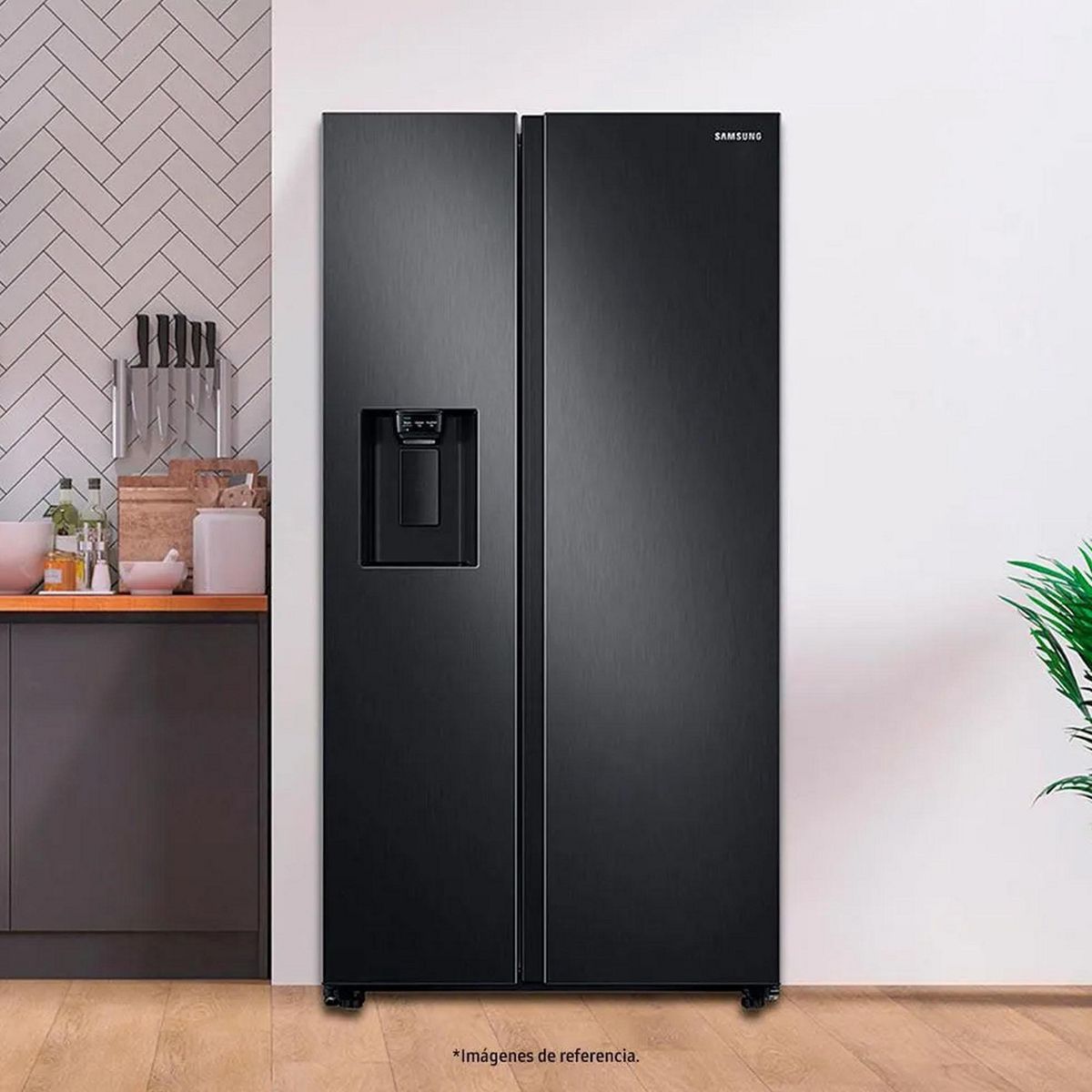 SAMSUNG - Nevecón Samsung  Side by Side 628 Litros RS22T5200B1/CO Gris con SpaceMax™
