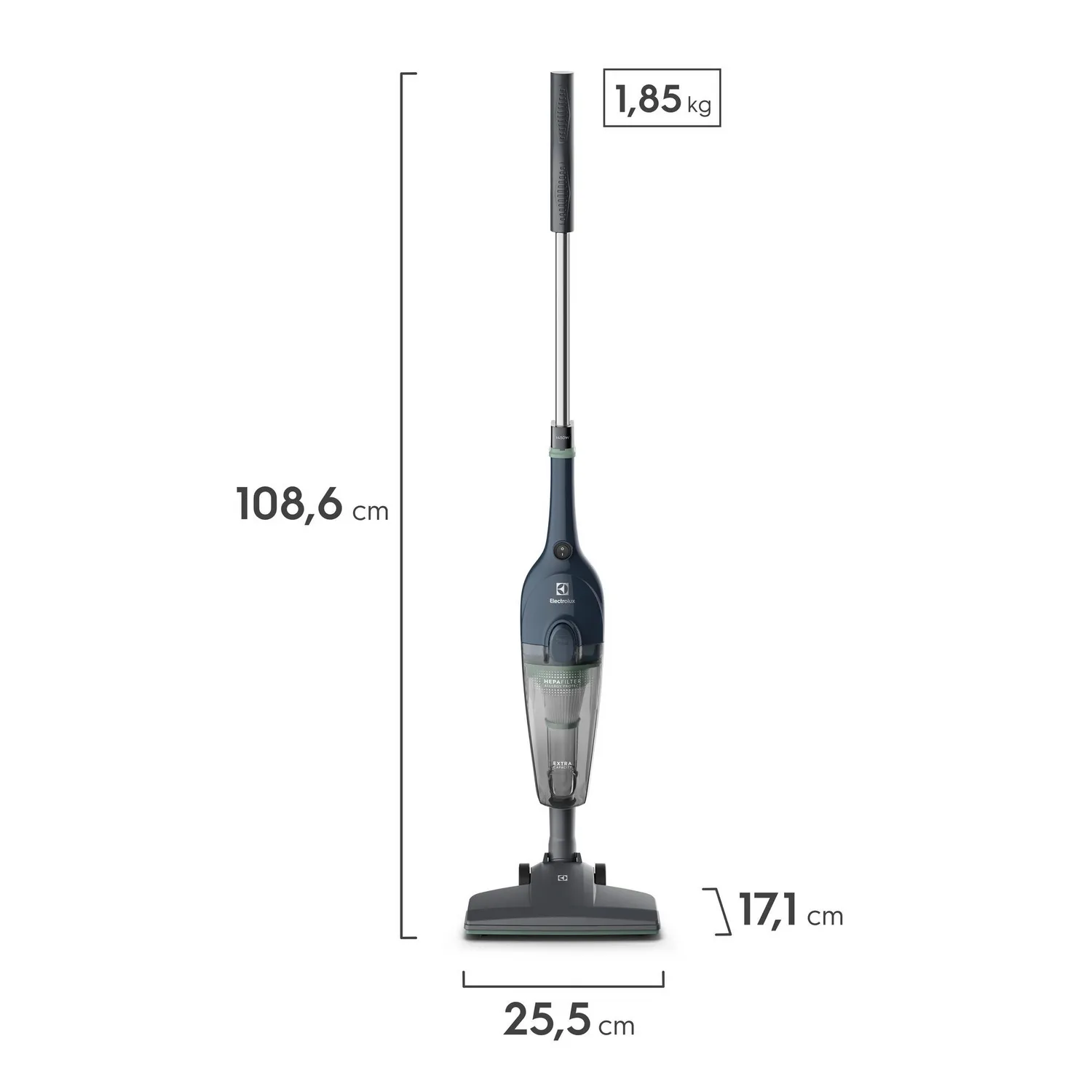 Aspiradora Vertical 1 Lts Powerspeed Gris/Azul