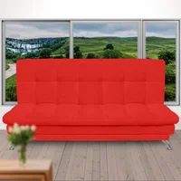 Sofá Clic Clac Multifuncional Microfibra Rojo